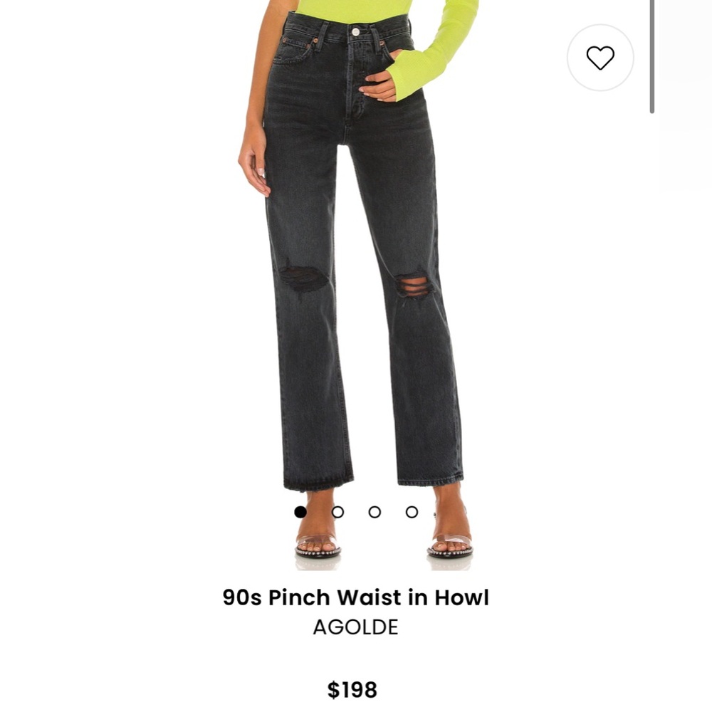 Agolde 90s pinch waist jeans in Howl size 26